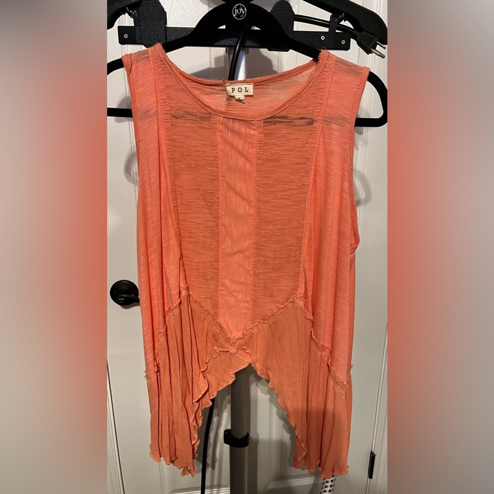 POL Women's Coral Asymmetrical Tank Top